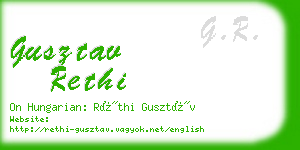 gusztav rethi business card